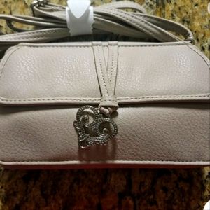 Bruno Leather Beige Concertina Micro Bag.Brand new with Tags